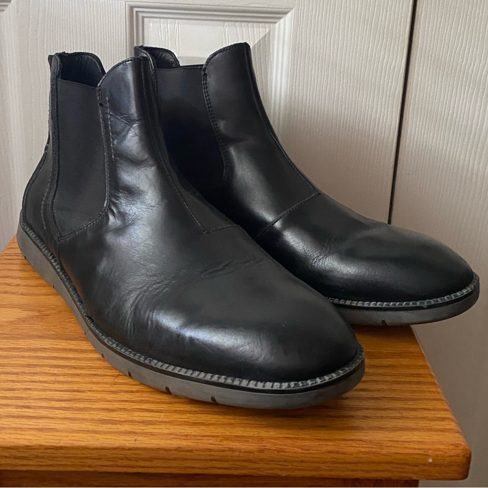 Josef Seibel Black Leather and Suede Chelsea Boots SZ 45 (11-11.5 US)